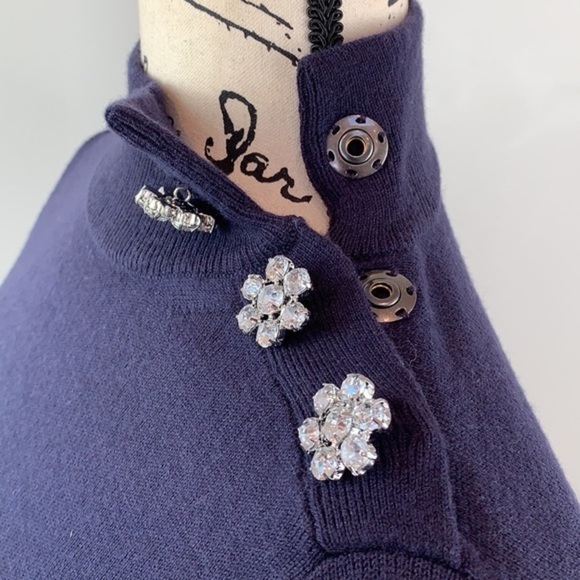 Broome Street Kate Spade Night Sky Mixed-Media Sweater NWOT - Picture 6 of 9